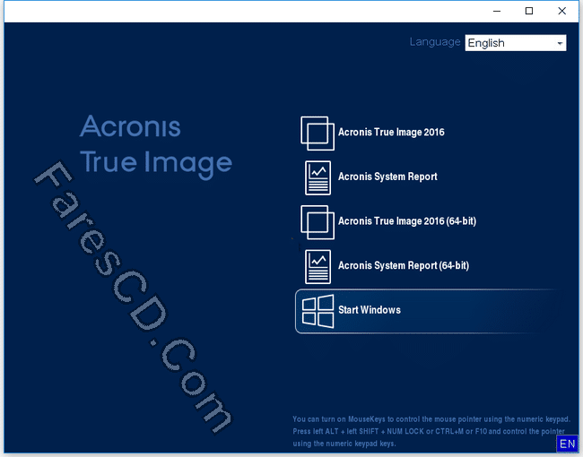 اسطوانة النسخ الإحتياطى للويندوز Acronis True Image 2016 19.0 Build 6571 (2)