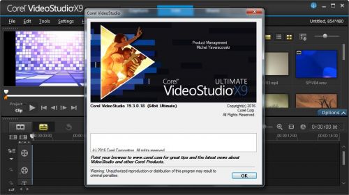 برنامج مونتاج الفيديو الشهير Corel VideoStudio Ultimate X9 19.3.0.18
