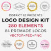 موسوعة تصميم اللوجوهات | CM – D62 Logo Design Kit