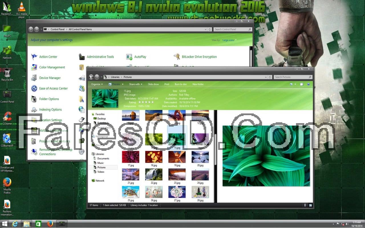 نسخة ويندوز 8.1 الجمالية Windows® 8.1 Nvidia Evolution™ 2016 X64 (2)