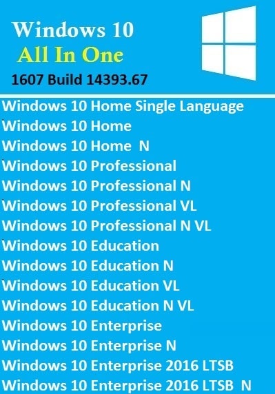 تجميعة ويندوز 10 بتحديثات سبتمبر 2016 | Windows 10 AIO 30in1