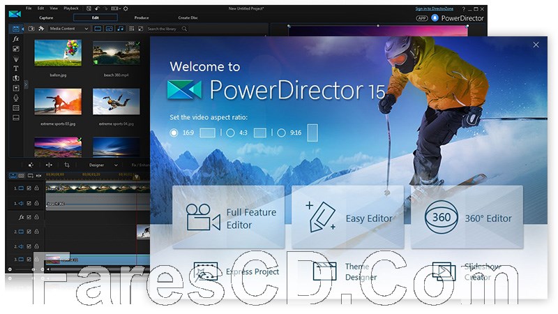 برنامج باور دايريكتور لمونتاج الفيديو | CyberLink PowerDirector Ultimate Suite 15.0.2026