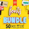 حزمة الخطوط الرائعة | CM – 50 Big Font Bundle