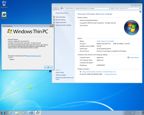 ويندوز سفن المخفف بتحديثات نوفمبر 2016 | Windows Thin PC SP1 v16.11.11
