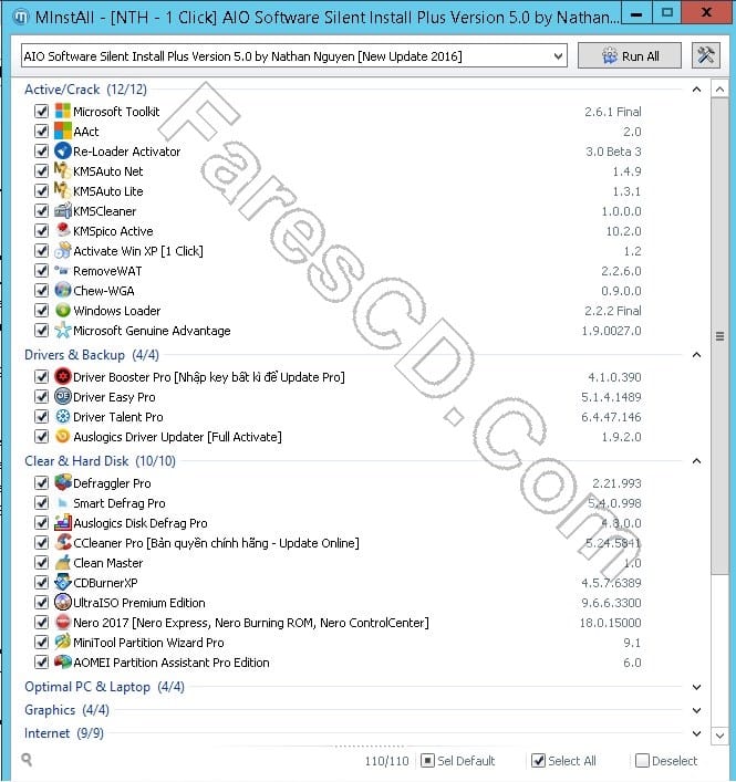 اسطوانة البرامج الصامتة آخر إصدار | Plus AIO Silent Software Pack v5