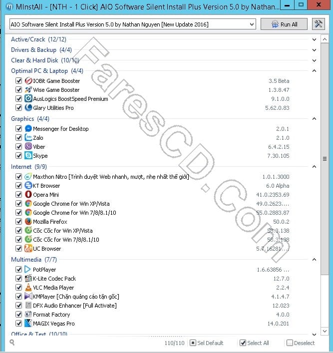 اسطوانة البرامج الصامتة آخر إصدار | Plus AIO Silent Software Pack v5