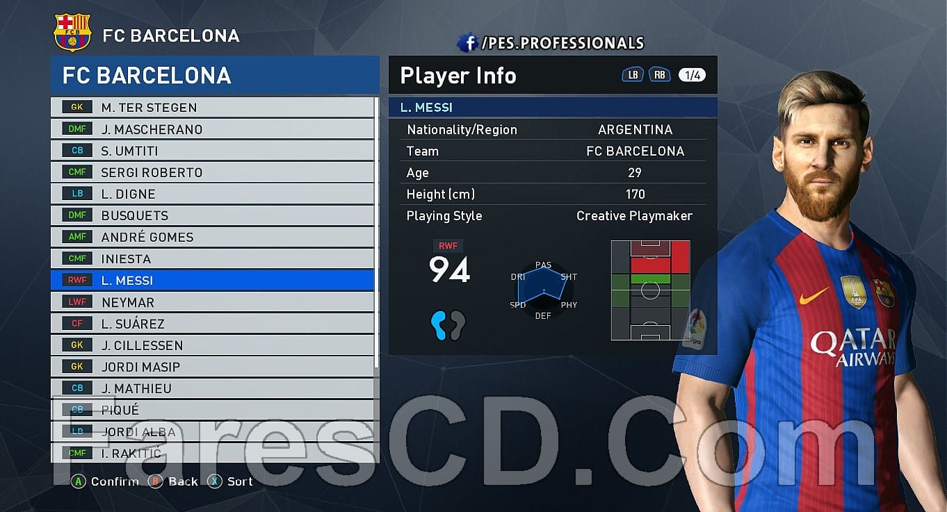 الباتش الجديد للعبة بيس 2017 | PES Professionals Patch 2017 V2 AIO