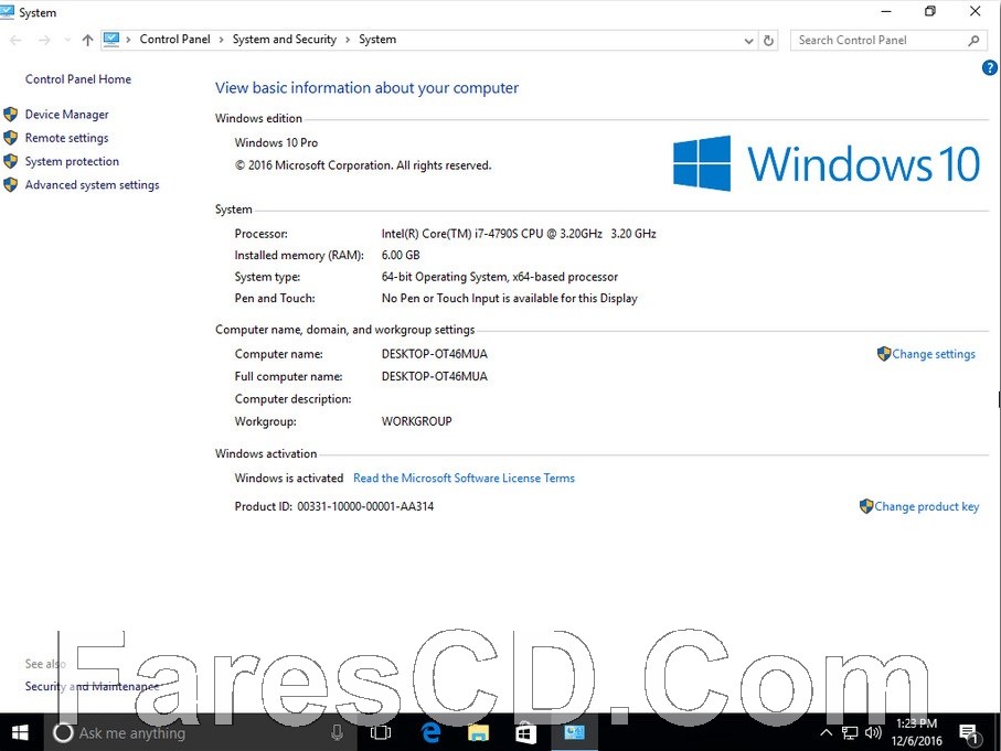 ويندوز 10 مفعل بتحديثات ديسمبر 2016 | Windows 10 X64 8in1