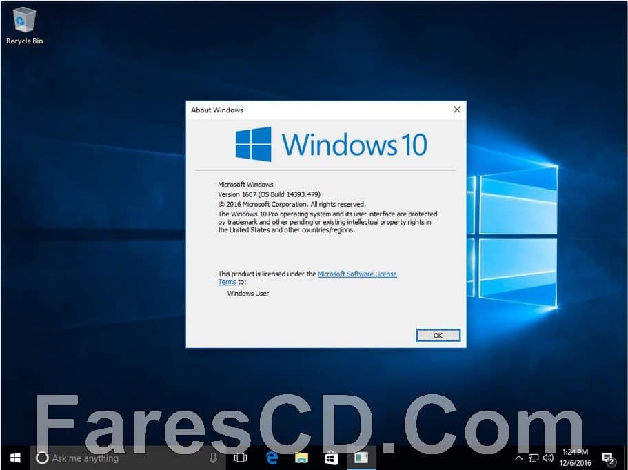ويندوز 10 مفعل بتحديثات ديسمبر 2016 | Windows 10 X64 8in1