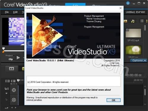 إصدار جديد من عملاق مونتاج الفيديو | Corel VideoStudio Ultimate X9 19.6.0.1