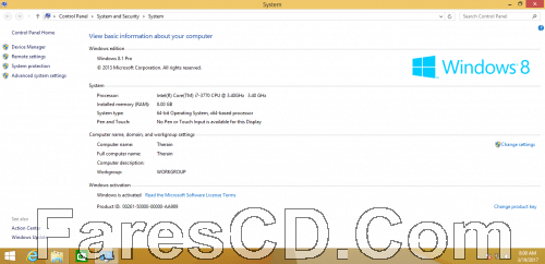 ويندوز 8.1 برو مفعل Windows 8.1 Pro Vl x64 March 2017 Pre-Activated