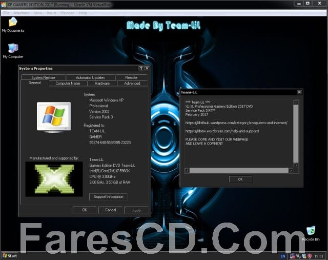 ويندوز إكس بى جيمرز 2017 | Windows Xp Pro VL Sp3 Gamers