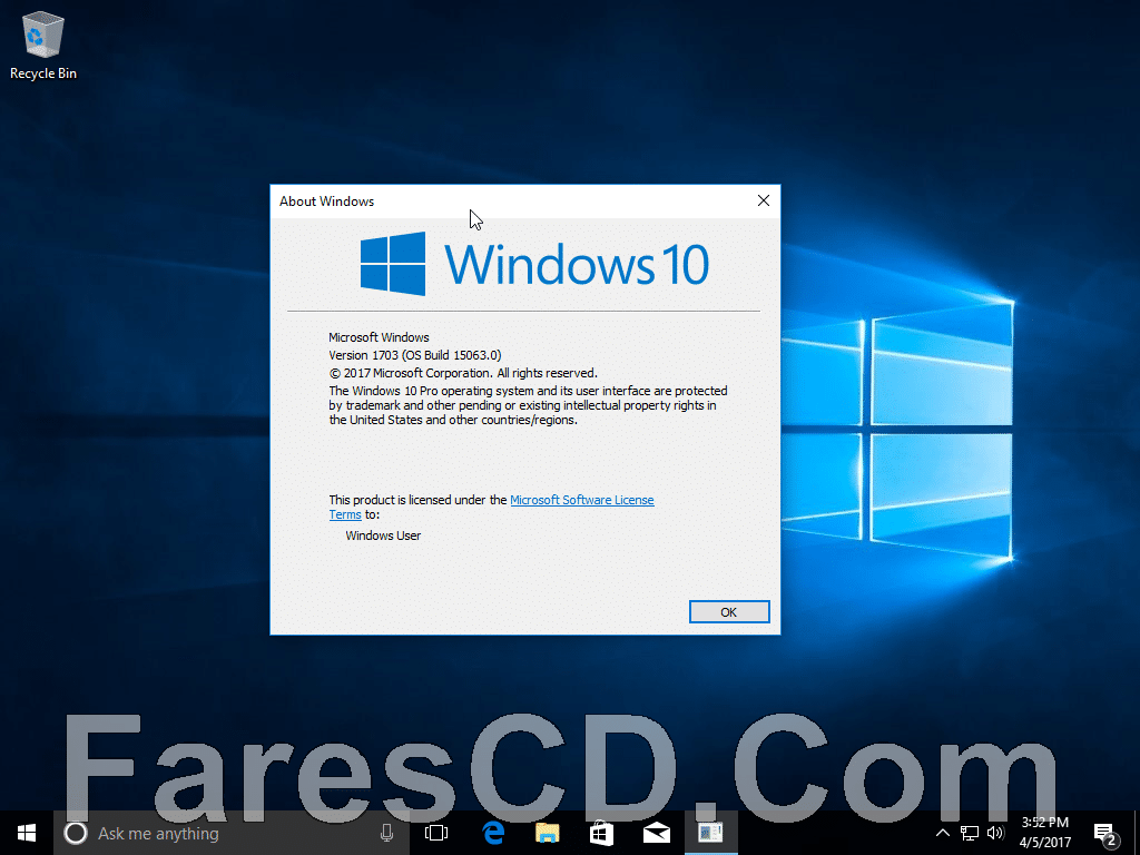 ويندوز 10 إنتربرايز خام من ميكروسوفت | Windows 10 Redstone 2 v1703 Enterprise