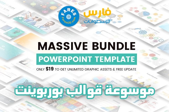 موسوعة قوالب بوربوينت | Creativemarket Massive Bundle Powerpoint