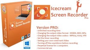برنامج تصوير الشاشة بالفيديو والصور | IceCream Screen Recorder PRO 7.20