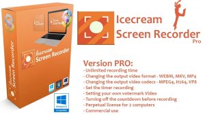 برنامج تصوير الشاشة بالفيديو والصور | IceCream Screen Recorder PRO 7.22
