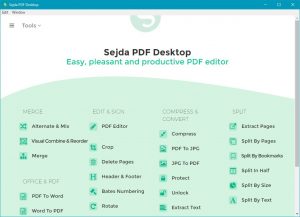 البرنامج الشامل للتحكم فى ملفات بى دى إف | Sejda PDF Desktop 7.0.8