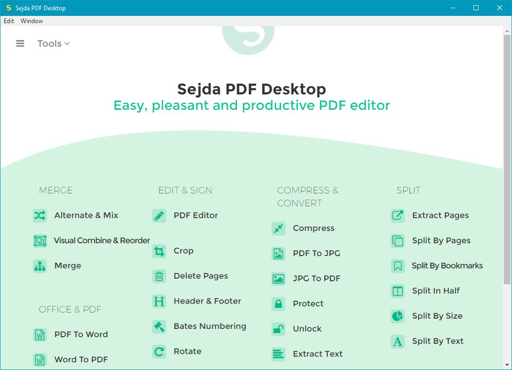 البرنامج الشامل للتحكم فى ملفات بى دى إف | Sejda PDF Desktop 3.3.2