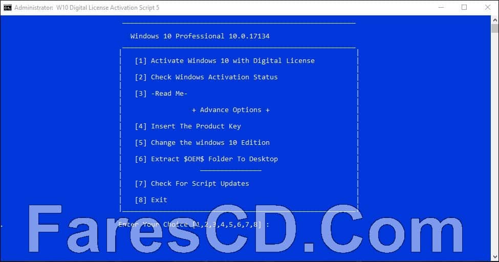 أداة تفعيل ويندوز 10 | Windows 10 Digital License Activation Script 5.0
