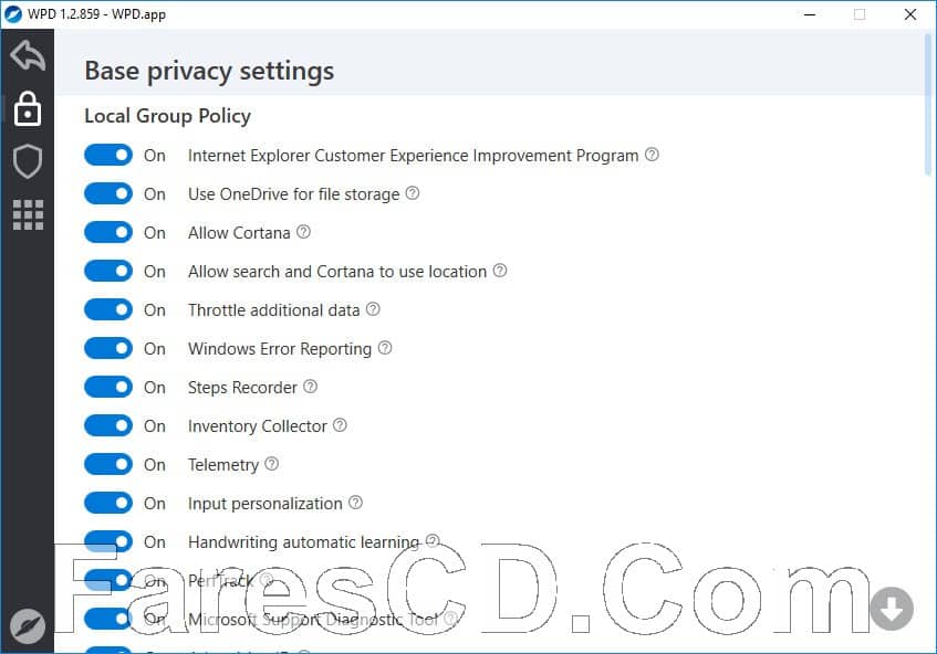 برنامج الحماية وحفظ الخصوصية | WPD (Windows Privacy Dashboard)