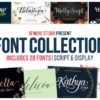 تجميعة الخطوط الإنجليزية | Creative Market Font Bundle 28 Fonts With Extras