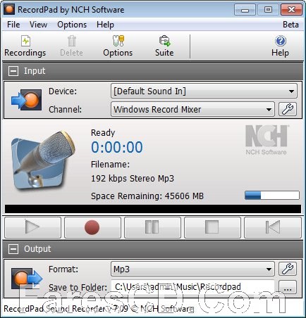 برنامج تسجيل الصوت على الويندوز | NCH RecordPad