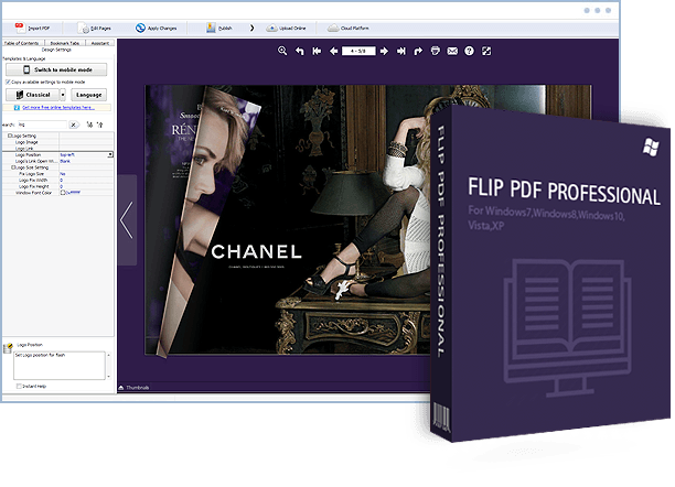 برنامج تصميم وتحرير ملفات بى دى إف | Flip PDF Professional