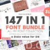 تحميل خطوط إنجليزية 2018 | Full 147 IN 1 Font Bundle