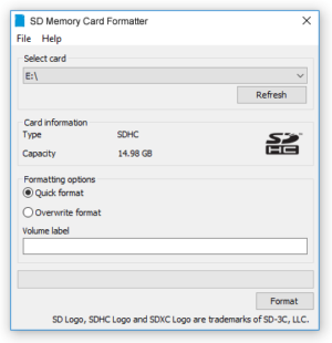 برنامج عمل فورمات لكروت الميمورى | SD Memory Card Formatter 5.0.2