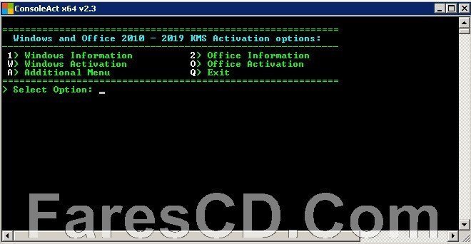 أداة تفعيل الويندوز والأوفيس | ConsoleAct 2.3