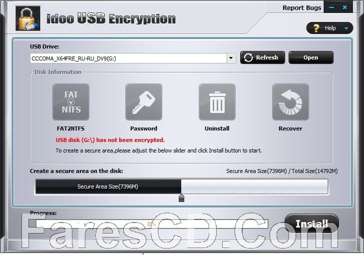 برنامج قفل الفلاشات برقم سرى | idoo USB Encryption