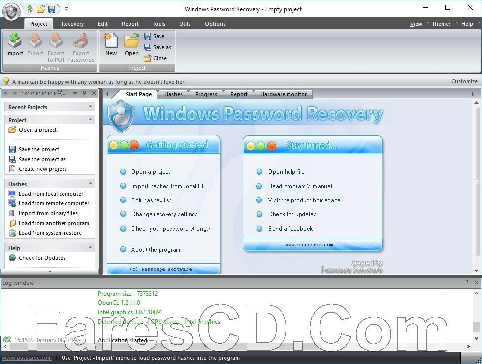 برنامج استعادة كلمات المرور للويندوز | Passcape Windows Password Recovery Advanced