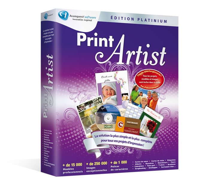 برنامج التصميم والطباعة العملاق | Avanquest Print Artist Platinum