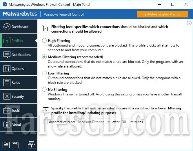 برنامج التحكم فى جدار الحماية للويندوز | Windows Firewall Control