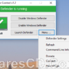 أداة الحماية من البرامج الضارة | Defender Control 2.1