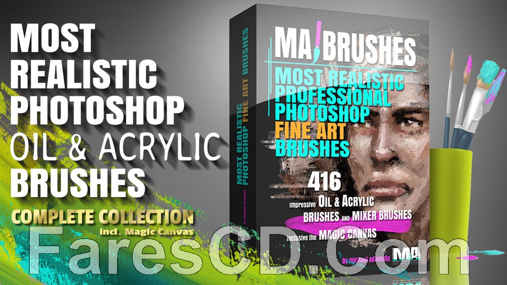 تجميعة فرش الفوتوشوب | MA Brushes Realistic PHOTOSHOP Oil & Acrylic