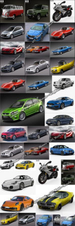 تجميعة موديلات السيارات لثرى دى ماكس | 24 Car 3D Model Bundle