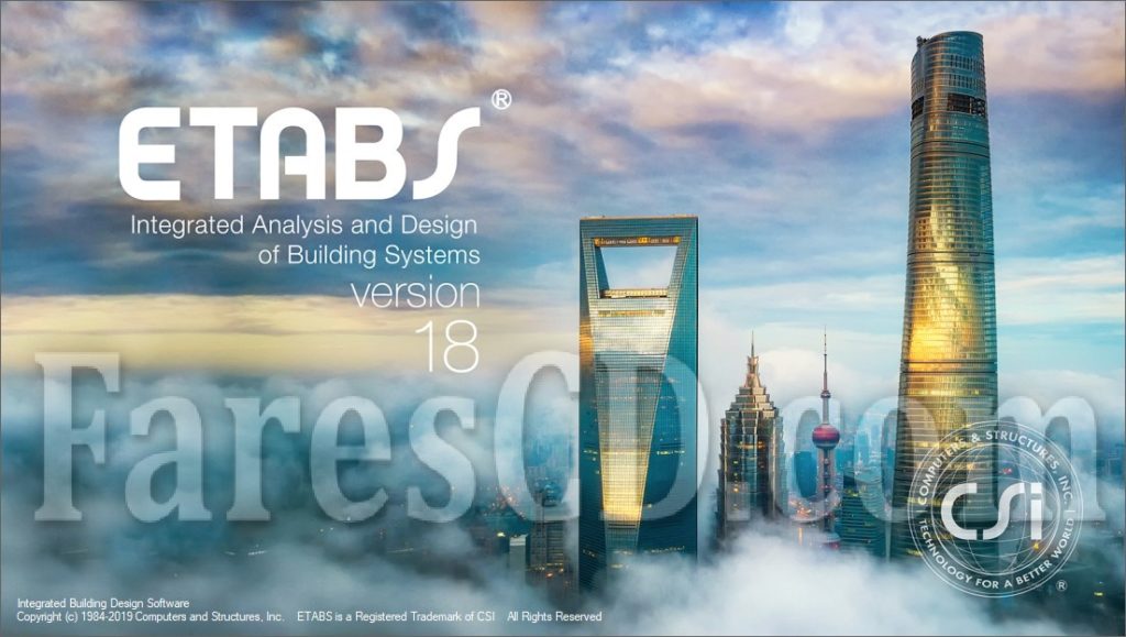 برنامج إيتابس للتصميم الإنشائى 2019 | CSI ETABS Ultimate 18.0.2 Build 2064 (x64)