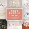 موسوعة الخطوط 2020 | Creativemarket Font Bundle Limited Time 4768827