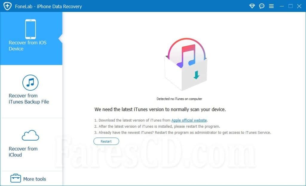 برنامج استعادة الملفات من الايفون | Aiseesoft FoneLab iPhone Data Recovery