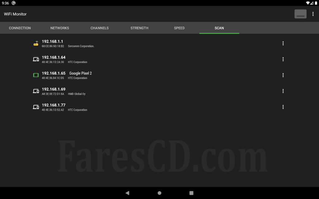 تطبيق التحكم فى الشبكة | WiFi Monitor Pro analyzer of WiFi networks v2.3.1 | أندرويد