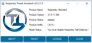 أداة تفعيل برنامج كاسبرسكى | Kaspersky Tweak Assistant 22.8.15.0