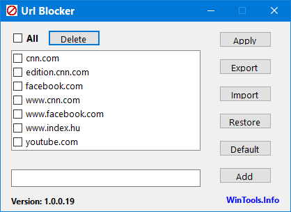برنامج حظر الروابط | URL Blocker