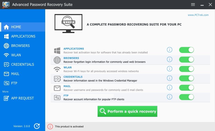 برنامج استعادة كلمات السر المنسية والمفقودة | Advanced Password Recovery Suite 2