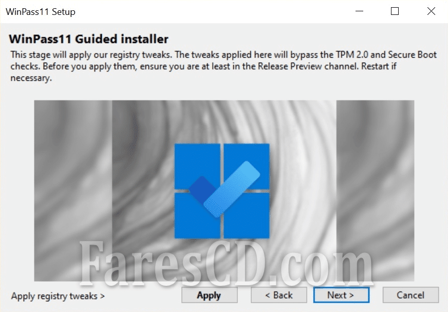 أداة الترقية لويندوز 11 وتخطى المتطلبات | WinPass11 Guided Installer