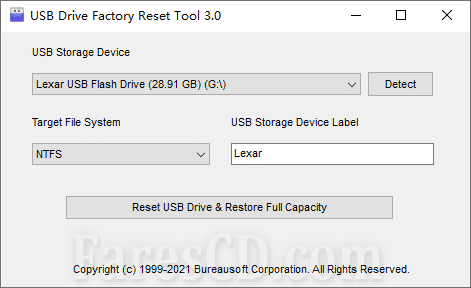 برنامج إعادة ضبط المصنع للفلاشات | USB Drive Factory Reset Tool