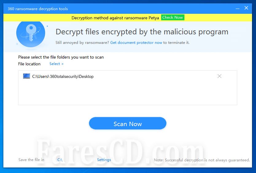 برنامج 360 لفك تشفير فيروس الفدية | New 360 Ransomware Decryption Tool