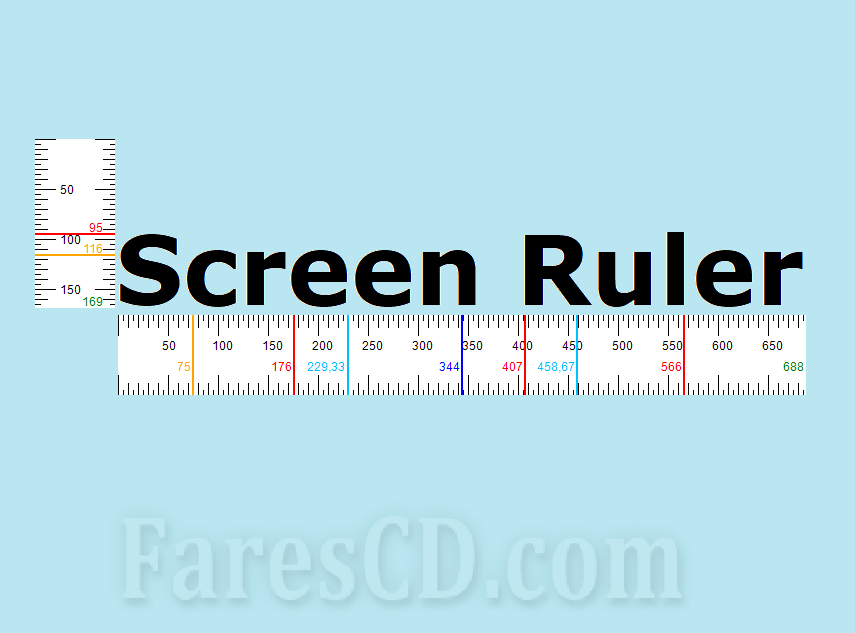 برنامج مسطرة سطح المكتب | Screen Ruler