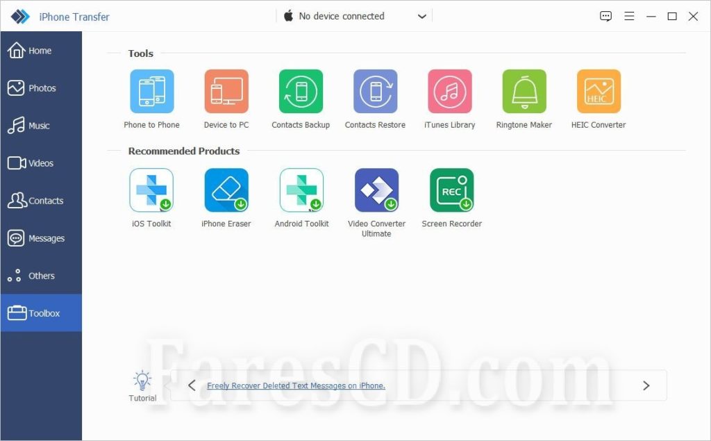 برنامج نسخ ونقل بيانات الأيفون | Apeaksoft iPhone Transfer