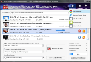 برنامج تحميل الفيديوهات | ChrisPC VideoTube Downloader Pro 14.22.1028